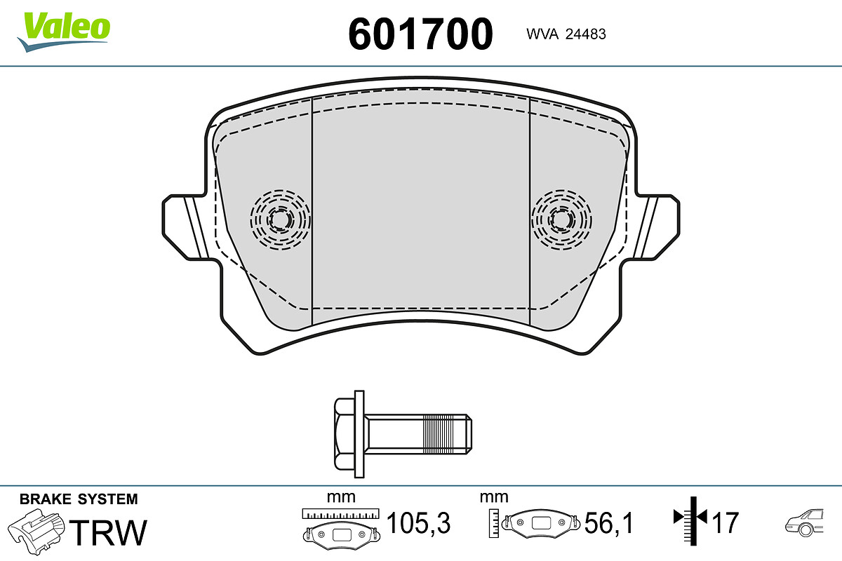 BRAKE PADS VW PASSAT AUDI Q3 RR